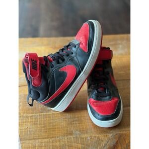 Nike Boys Court Borough Mid 2 CD7782-003 Black Basketball Shoes Sneakers Size 7Y